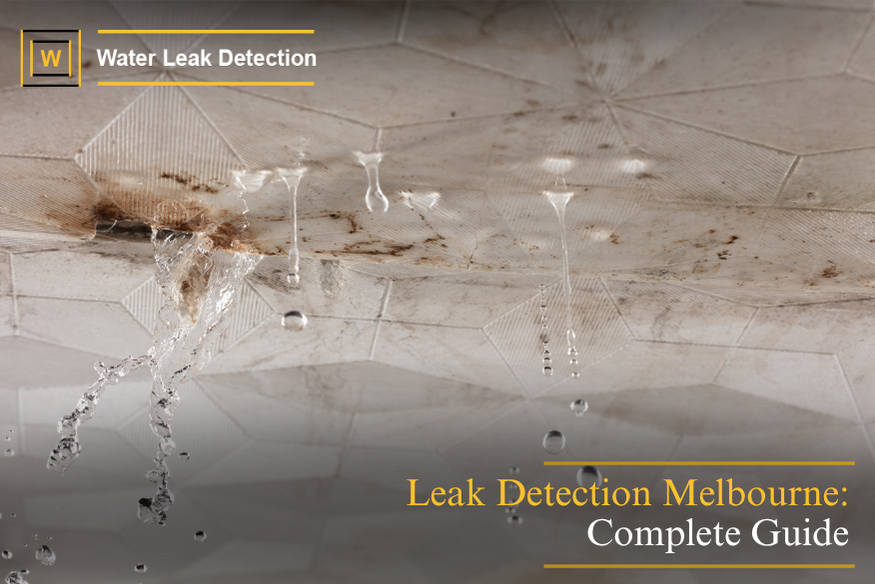 Technician performing non-invasive water leak detection using advanced equipment in Melbourne property