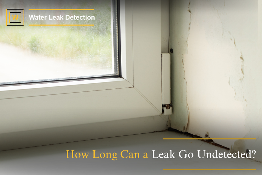 Hidden water leak behind wall with mold growth and moisture buildup illustrating long-term undetected plumbing issue