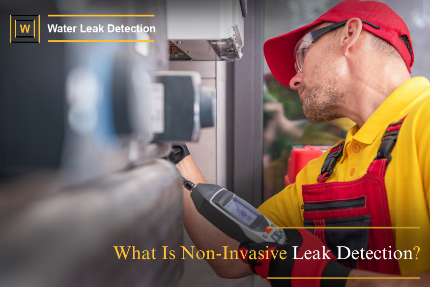 Non-invasive leak detection without breaking walls or floors